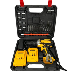 [PROMOÇÃO BLACK FRIDAY] Furadeira e Parafusadeira de Impacto Sem Fio 48v Recarregável, 2 Baterias, Estojo de Armazenamento e 28 Acessórios